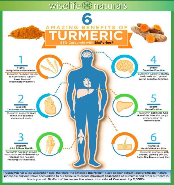 WiseLifeNaturals Tumeric Curcumin Supplement Anti Inflammatory Supplement Support Joint Pain Supplements Colon Cleanse Detox Made With Organic Turmeric Curcumin With Bioperine Tumeric With Black Pepper Capsules 180ct